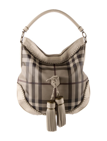 BURBERRY SMOKED CHECK PARADE HOBO New 1:1 Bags