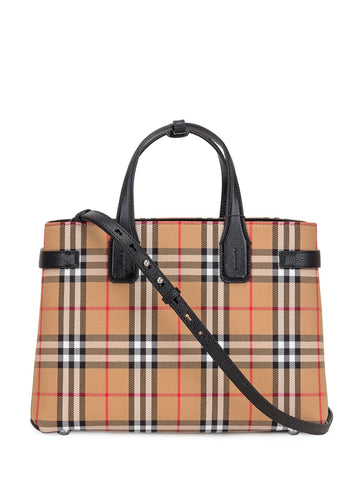 BURBERRY VINTAGE CHECK MEDIUM BANNER TOTE New 1:1 Bags