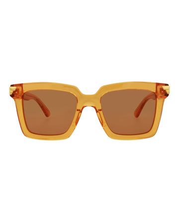 Bottega Veneta Womens Square/Rectangle Orange Orange Orange Fashion Designer Eyewear