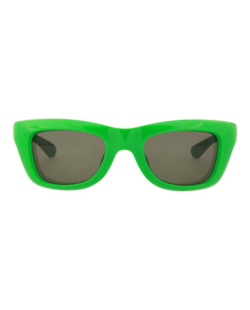 Bottega Veneta Mens Square/Rectangle Green Green Green Fashion Designer Eyewear