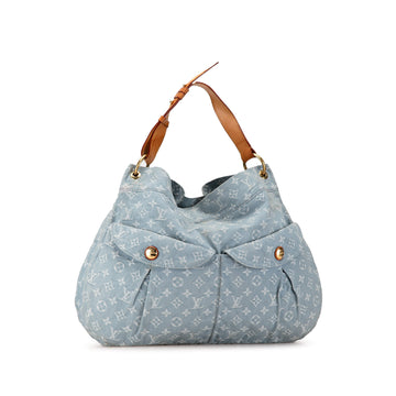 Blue Louis Vuitton Monogram Denim Daily GM Hobo Bag