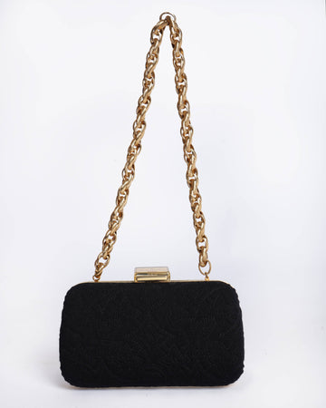 Louis Vuitton Limited Edition Noir Monogram Minaudiere Montard Clutch Bag
