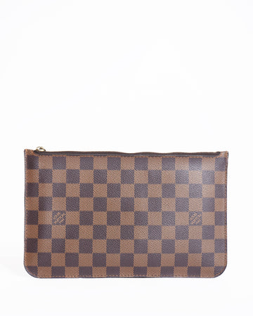 Louis Vuitton Damier Ebene Neverfull Pouch Wristlet