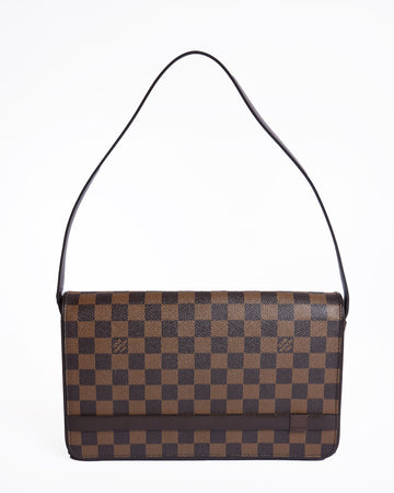 Louis vuitton tribeca long shoulder bag in damier ebene