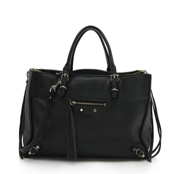 Balenciaga Calfskin Papier A6 Zip Around Tote (SHF-12133)