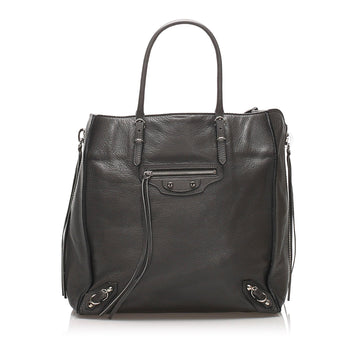 Balenciaga Motocross Papier A4 Leather Tote Bag (SHG-11003)