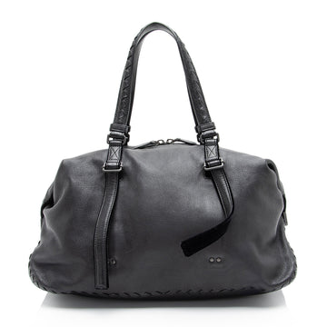 Luxury Bottega Veneta Buffalo Leather Satchel (SHF-W1iSWN)