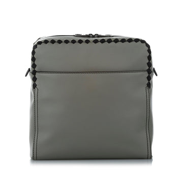 Luxury Bottega Veneta Intrecciato Checker Pilot Leather Crossbody Bag (SHG-24609)