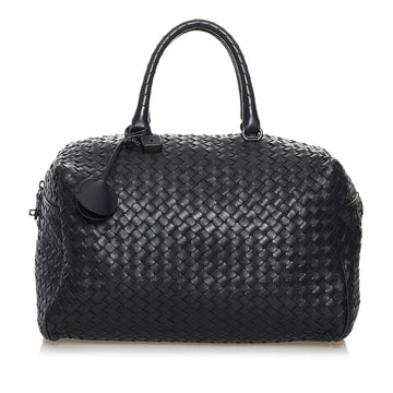 Luxury Bottega Veneta Intrecciato Leather Boston Bag (SHG-32408)