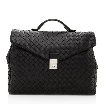 Luxury Bottega Veneta Intrecciato Nappa Portfolio Briefcase (SHF-18249)