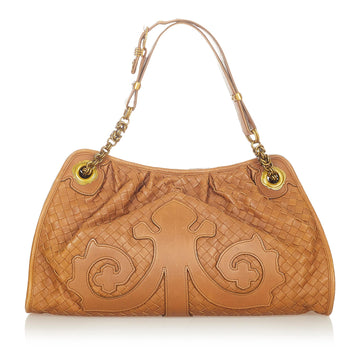 Luxury Bottega Veneta Intrecciato Leather Shoulder Bag (SHG-36212)