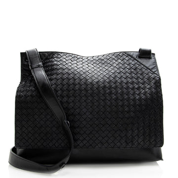 Luxury Bottega Veneta Intrecciato Nappa Messenger Bag - FINAL SALE (SHF-18356)