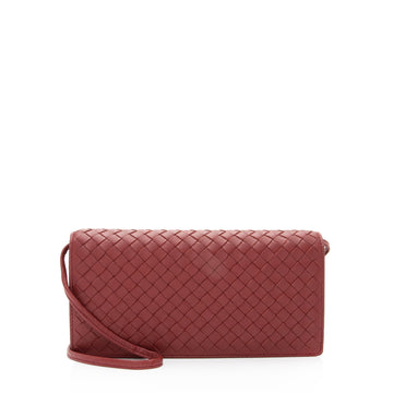 Luxury Bottega Veneta Intrecciato Nappa Flap Clutch (SHF-tEWJJp)