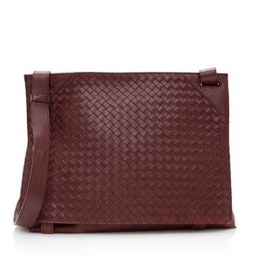 Luxury Bottega Veneta Intrecciato Nappa Messenger Bag (SHF-19188)