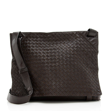 Luxury Bottega Veneta Intrecciato Nappa Messenger Bag (SHF-19389)