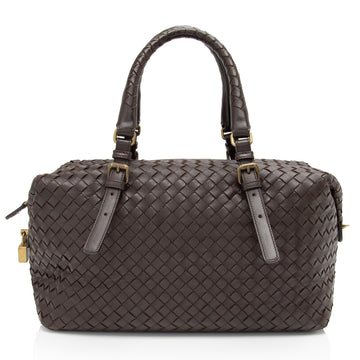 Luxury Bottega Veneta Intrecciato Nappa Montaigne Small Satchel (SHF-4lcw1Z)