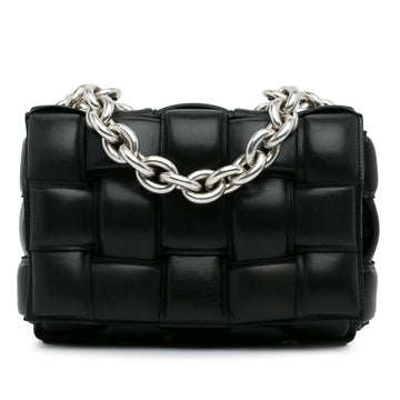 Luxury Bottega Veneta Intrecciato Padded Cassette Chain Satchel (SHG-QJfMaM)