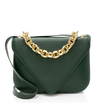 Luxury Bottega Veneta Leather The Mount Envelope Chain Medium Shoulder Bag (SHF-YsGmp8)