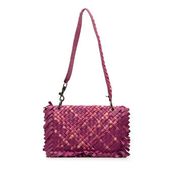 Luxury Bottega Veneta Paille Sfrangiato Aquatre Intrecciato Fringe Shoulder Bag (SHG-KXf7nX)