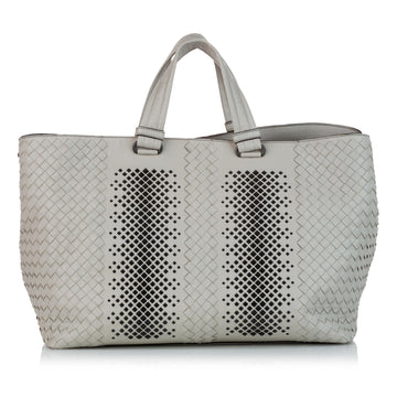 Luxury Bottega Veneta Studded Intrecciato Leather Satchel (SHG-28232)