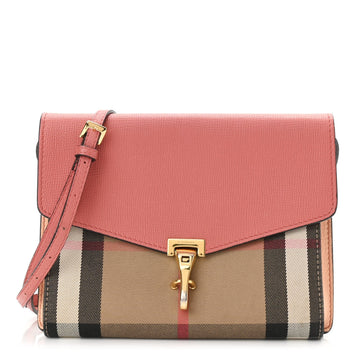 BURBERRY DERBY LEATHER AND HOUSE CHECK MACKEN CROSSBODY New 1:1 Bags
