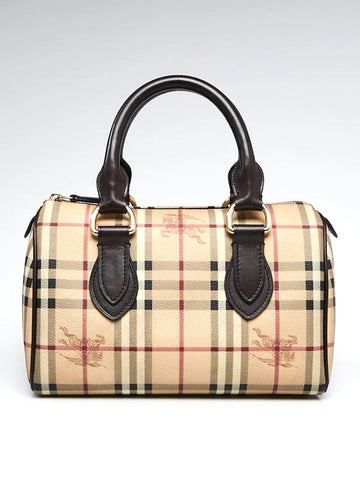 BURBERRY HAYMARKET CHECK SMALL CHESTER BOWLING New 1:1 Bags