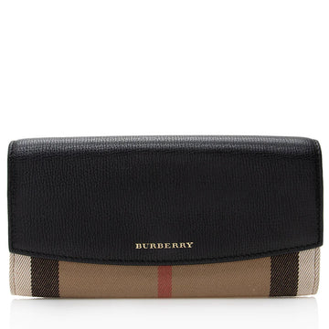 BURBERRY HOUSE CHECK CONTINENTAL WALLET