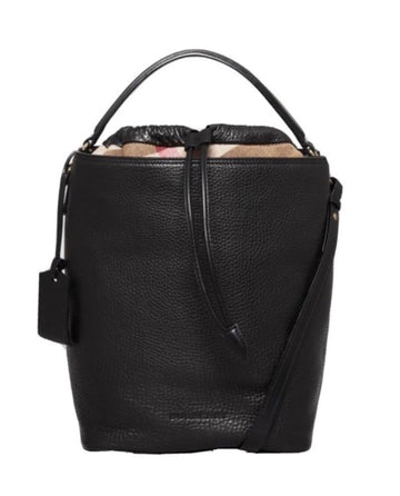 BURBERRY PEBBLED LEATHER HOUSE CHECK ASHBY HOBO New 1:1 Bags