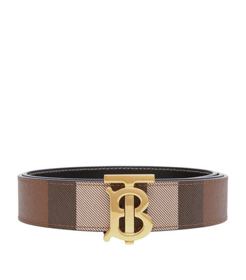 BURBERRY EXAGGERATED CHECK TB MONOGRAM BELT