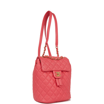 Top Quality Chanel Mini Urban Spirit Backpack Rose Leather Gold Hardware