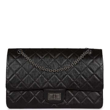 Chanel Jumbo Reissue 227 2.55 Flap Bag Aged Calfskin Ruthenium Hardware