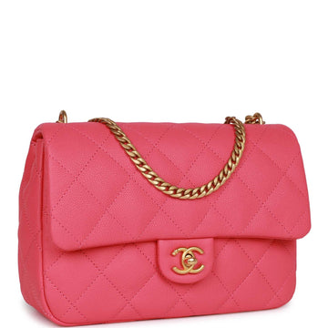 Top Quality Chanel Medium Sweetheart Crush Flap Bag Pink Leather Antique Gold Hardware