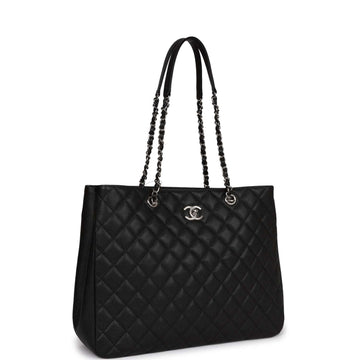 Top Quality Chanel Timeless Tote Bag Black Leather Silver Hardware