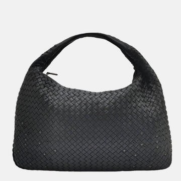 Bottega Veneta Intrecciato Hobo Bag Medium Black leather with Metal Studs 45cm