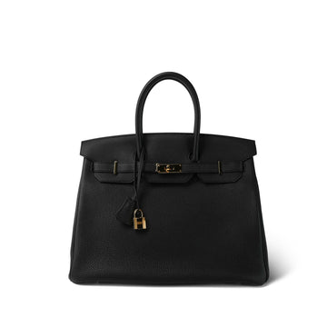 Birkin 35 Noir Veau Togo  A Stamp