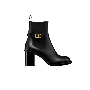 DD 30 MONTAIGNE HEELED ANKLE BOOT BLACK SUPPLE CALFSKIN KCI950VSO S900