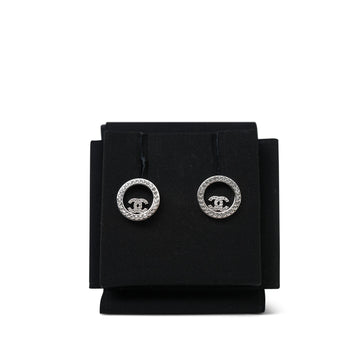 Chanel Crystal & Silver Earrings