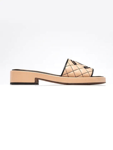 CHANEL CC QUILTED LAMBSKIN LEATHER MULES