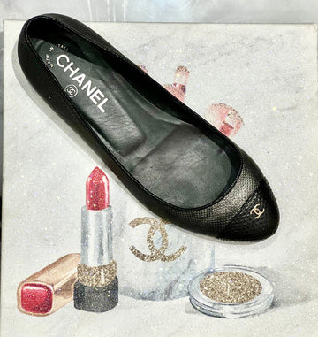 CHANEL CC WOVEN LEATHER CAP TOE SHOES
