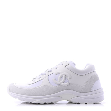 CHANEL SUEDE CALFSKIN LEATHER CC SNEAKERS