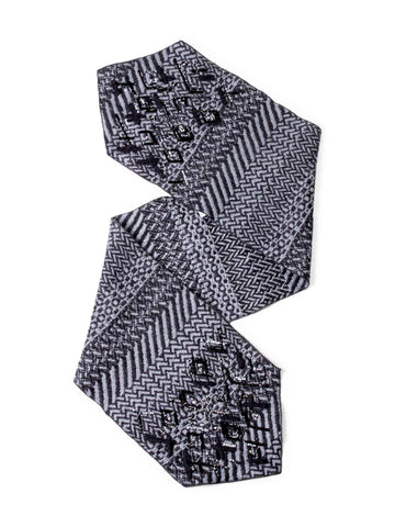 Top Quality Chanel Wool Sequin Embroidered Scarf Grey Black