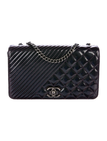 CHANEL MEDIUM FLAP BLACK LEATHER BAG