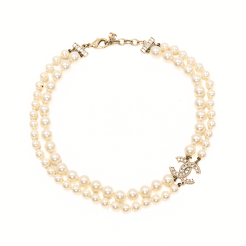 Chanel 'CC' Double Strand Pearl Choker