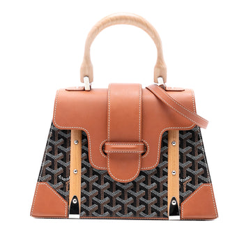 Saigon Top Handle Bag Coated Canvas with Leather PM