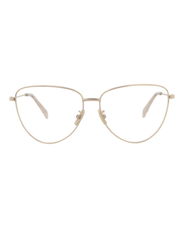 Celine Womens Cat Eye Gold Gold Transparent Fashion Designer Eyewear