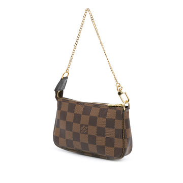 Brown Louis Vuitton Damier Ebene Mini Pochette Accessoires Handbag