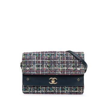 Top Quality Chanel CC Multicolor Tweed Double Flap (SHG-djHZ7S)