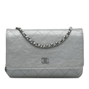 Top Quality Chanel CC Quilted Aged Calfskin Wallet On Chain (SHG-x0Wgqd)