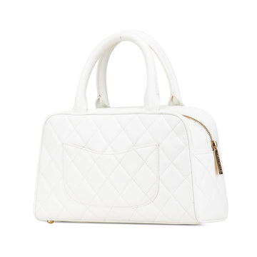 Chanel CC Quilted Caviar Bowling Bag