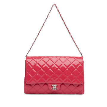 Top Quality Chanel CC Quilted Patent Clutch with Chain (SHG-BPixGf)